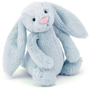 Bashful Blue Bunny Rattle